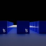 Cryptocurrency Security - a group of blue boxes with numbers on them